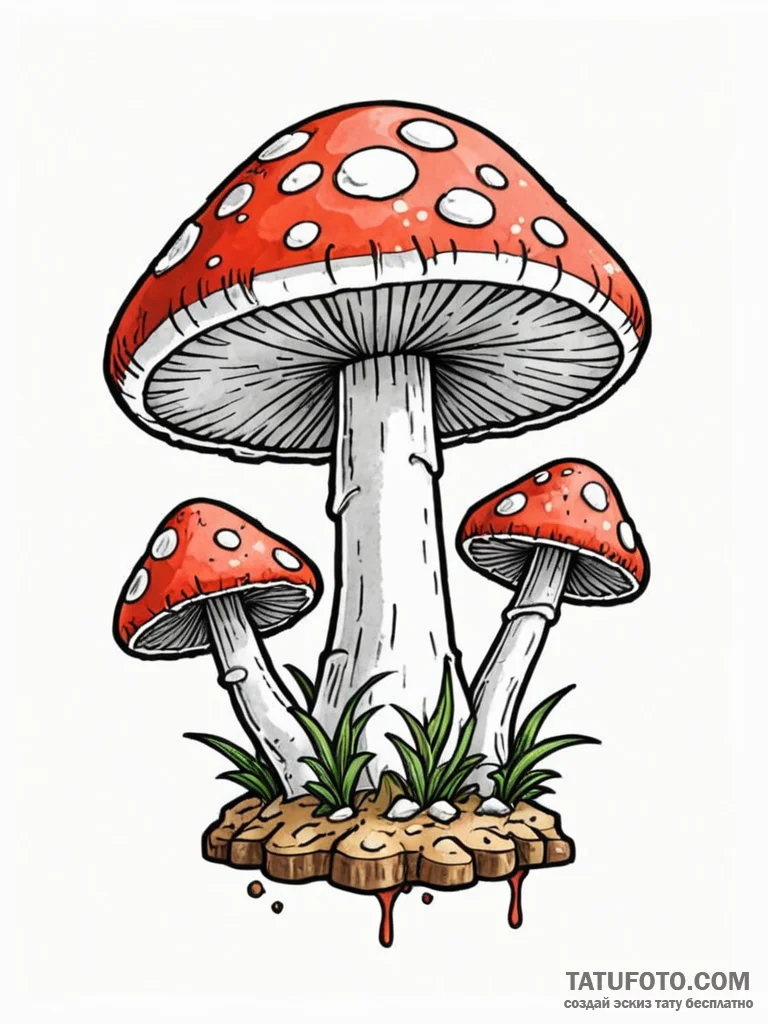 Tattoo design an 8-bit mushroom from a classi... - эскиз тату (№1751175829_0, 29.06.2025 05:43) — Tatufoto.com