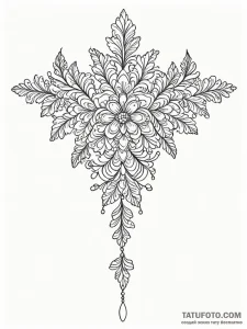 Tattoo design a delicate lace border with mic... - эскиз тату (№1751178615_0, 29.06.2025 06:30) — Tatufoto.com