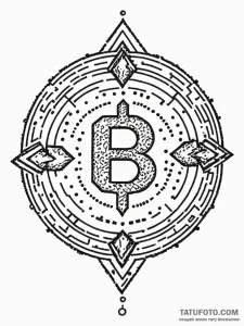 Tattoo design a single 8-bit coin spinning wi... - эскиз тату (№1751178694_0, 29.06.2025 06:31) — Tatufoto.com
