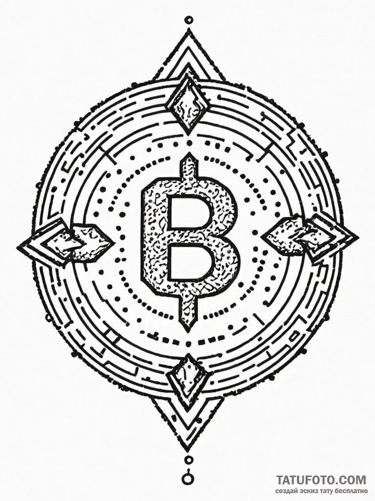 Tattoo design a single 8-bit coin spinning wi... - эскиз тату (№1751178694_0, 29.06.2025 06:31) — Tatufoto.com