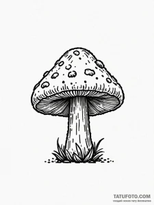 Tattoo design a tiny pixelated mushroom dotwo... - эскиз тату (№1751178946_0, 29.06.2025 06:35) — Tatufoto.com