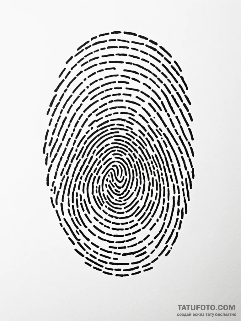 A close-up of a person's fingerprint. - эскиз тату (№1751179280_0, 29.06.2025 06:41) — Tatufoto.com