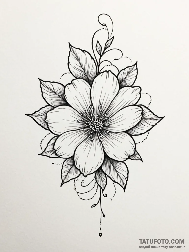 Tattoo sketch a subtle outline of a hip with... - эскиз тату (№1751179861_0, 29.06.2025 06:51) — Tatufoto.com