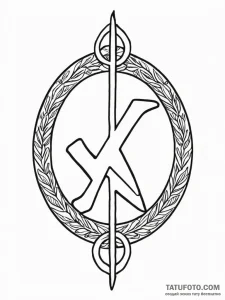 A minimalist linework tattoo of the slavic ru... - эскиз тату (№1751180005_0, 29.06.2025 06:53) — Tatufoto.com