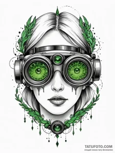 Tattoo design a stylized night vision goggles... - эскиз тату (№1751180895_0, 29.06.2025 07:08) — Tatufoto.com