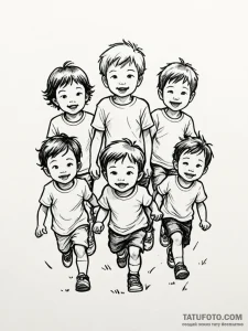 группа 10: детские рисунки и игривость (child... - эскиз тату (№1751182519_0, 29.06.2025 07:35) — Tatufoto.com