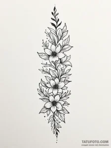Tattoo design a spine subtly outlined with a... - эскиз тату (№1751183827_0, 29.06.2025 07:57) — Tatufoto.com