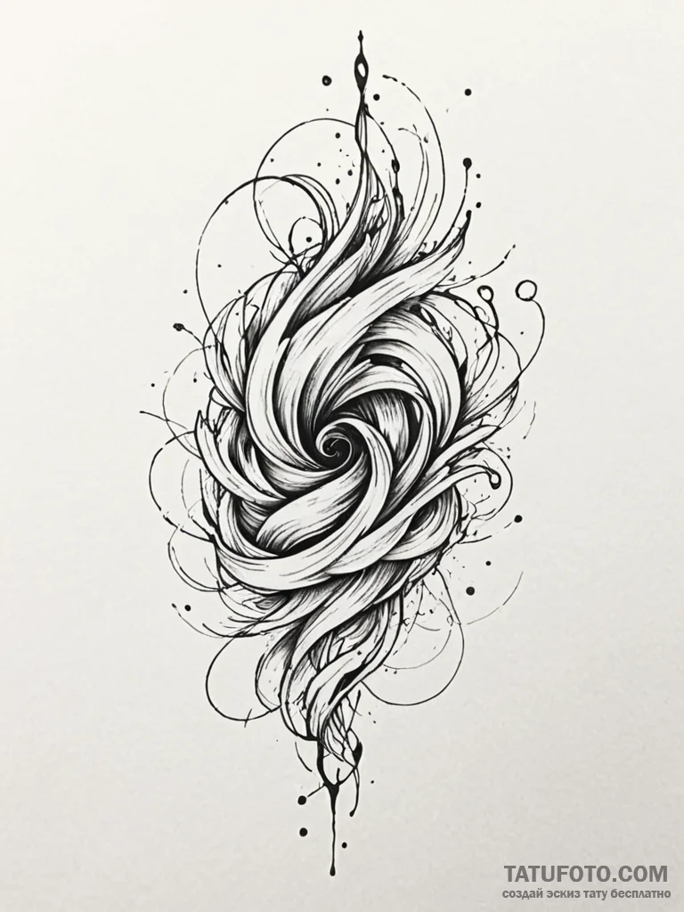 Tattoo sketch a fluid, powerful motion captur... - эскиз тату (№1751185561_0, 29.06.2025 08:26) — Tatufoto.com