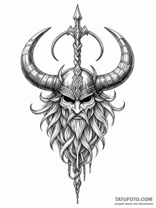 Tattoo design a stylized viking symbol for fa... - эскиз тату (№1751186983_0, 29.06.2025 08:49) — Tatufoto.com