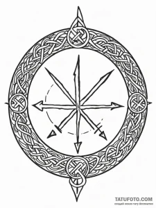 A protective tattoo design featuring a circle... - эскиз тату (№1751188687_0, 29.06.2025 09:18) — Tatufoto.com