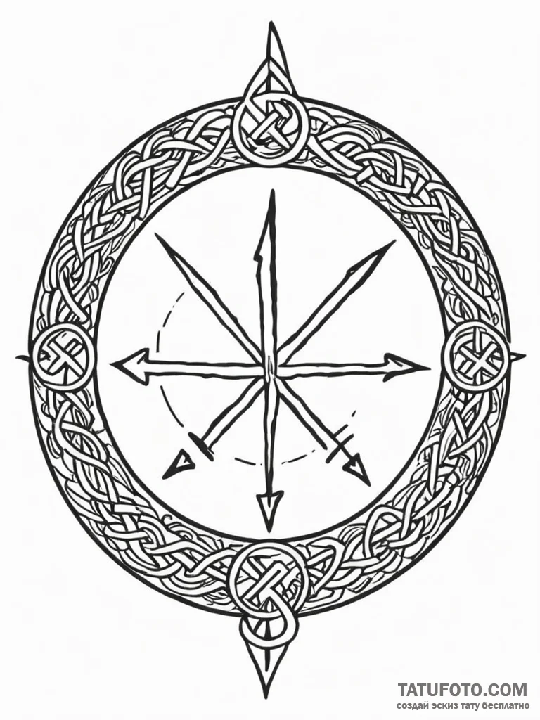 A protective tattoo design featuring a circle... - эскиз тату (№1751188687_0, 29.06.2025 09:18) — Tatufoto.com