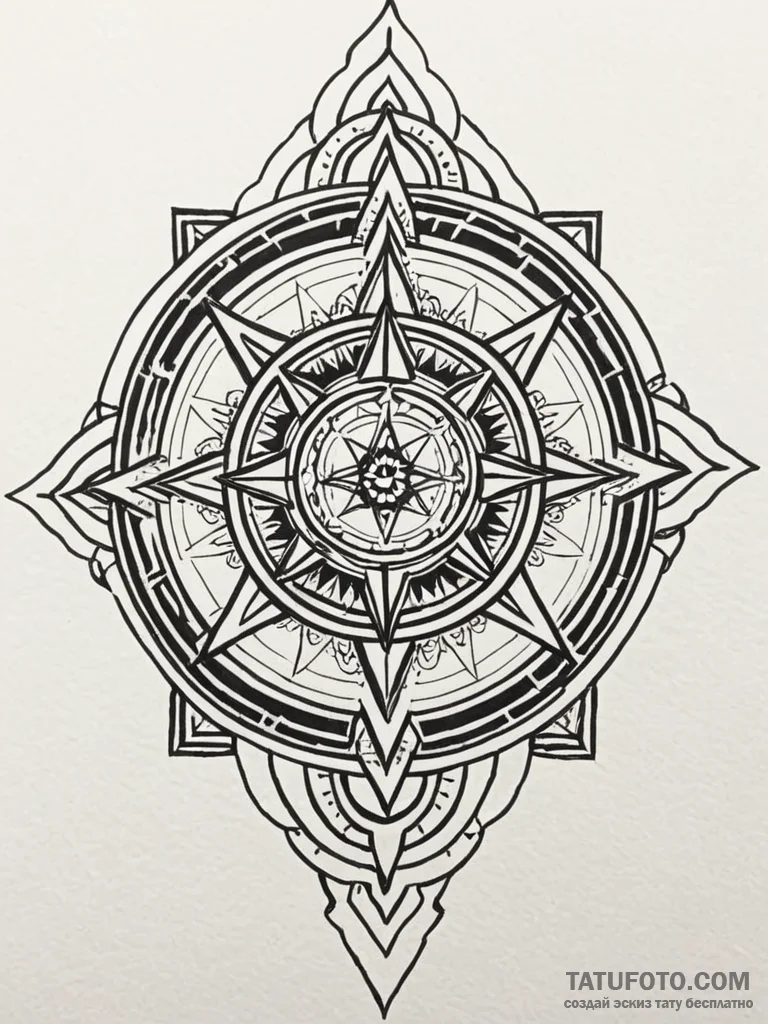 Bone sigil glowing faintly, tattoo sketch des... - эскиз тату (№1751191335_0, 29.06.2025 10:02) — Tatufoto.com