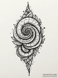 Keystone spiraling into void, tattoo flash sh... - эскиз тату (№1751193159_0, 29.06.2025 10:32) — Tatufoto.com