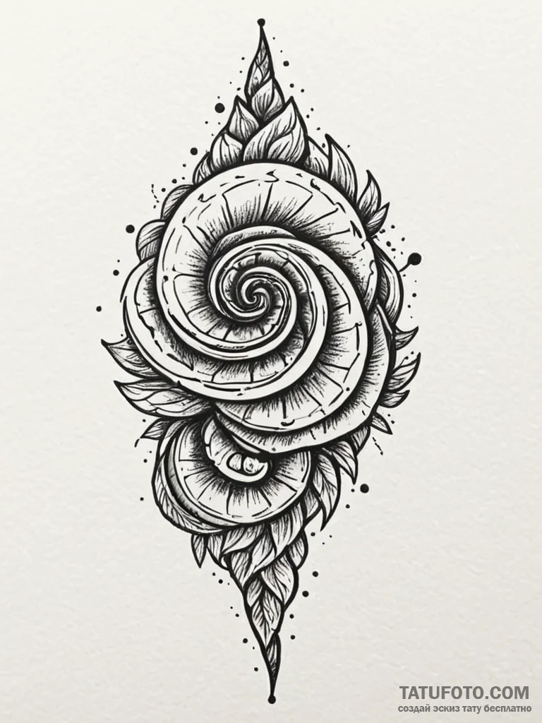 Keystone spiraling into void, tattoo flash sh... - эскиз тату (№1751193159_0, 29.06.2025 10:32) — Tatufoto.com