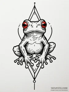 Glass frog, tattoo flash sheet design, on a c... - эскиз тату (№1751195078_0, 29.06.2025 11:04) — Tatufoto.com