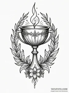 Queenр р†р вђљрівђћсћs chalice brimming with... - эскиз тату (№1751195163_0, 29.06.2025 11:06) — Tatufoto.com