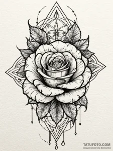 Engraved talon clutching rose, tattoo flash s... - эскиз тату (№1751203904_0, 29.06.2025 13:31) — Tatufoto.com