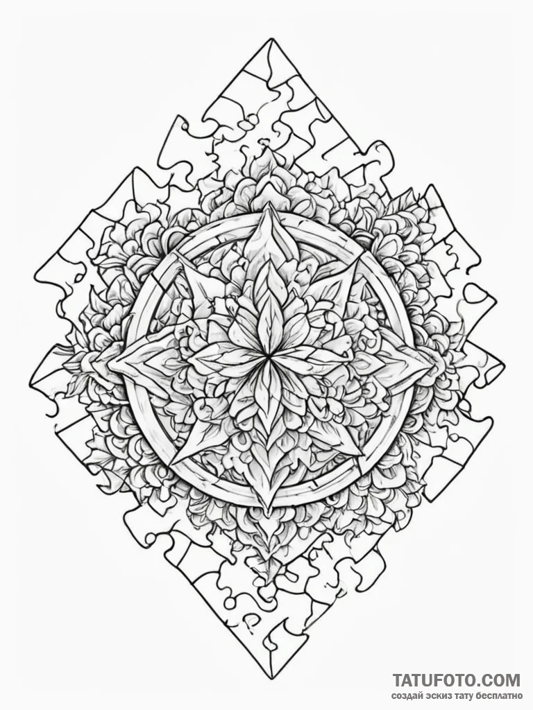 Puzzle - эскиз тату (№1751204957_0, 29.06.2025 13:49) — Tatufoto.com
