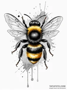 Bumblebee, concept art for tattoo, moderately... - эскиз тату (№1751205114_0, 29.06.2025 13:51) — Tatufoto.com