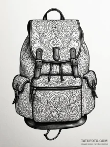 A detailed backpack for school, learning,, ar... - эскиз тату (№1751207318_0, 29.06.2025 14:28) — Tatufoto.com