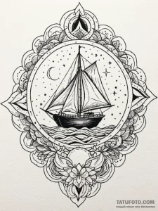 Quilt unraveling into starlight, ink illustra... - эскиз тату (№1751207860_0, 29.06.2025 14:37) — Tatufoto.com