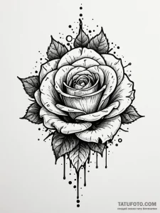 Ancient rose encased in ice, tattoo sketch de... - эскиз тату (№1751208201_0, 29.06.2025 14:43) — Tatufoto.com