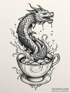 Broken teacup (kintsugi style), artistic tatt... - эскиз тату (№1751208374_0, 29.06.2025 14:46) — Tatufoto.com