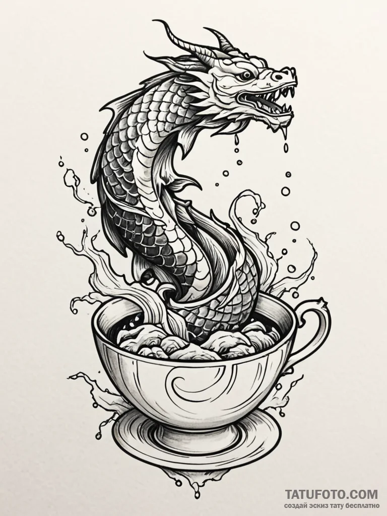Broken teacup (kintsugi style), artistic tatt... - эскиз тату (№1751208374_0, 29.06.2025 14:46) — Tatufoto.com