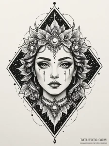 An art gallery displaying unique, thought-pro... - эскиз тату (№1751208466_0, 29.06.2025 14:47) — Tatufoto.com