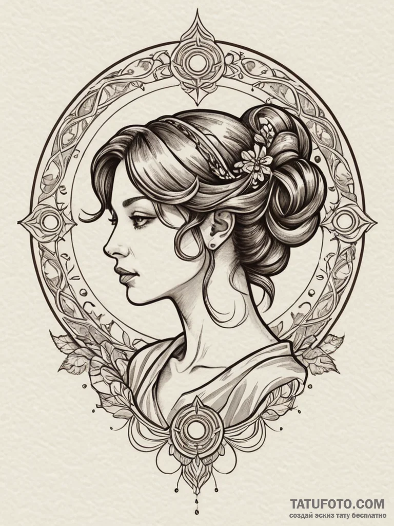 Target, concept art for tattoo, on a clean wh... - эскиз тату (№1751208747_0, 29.06.2025 14:52) — Tatufoto.com