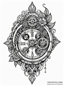 Watch gears, exposed and intricate, on a wris... - эскиз тату (№1751216287_0, 29.06.2025 16:58) — Tatufoto.com