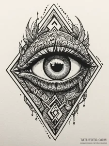 Lizard eye with runic markings, concept art f... - эскиз тату (№1751216554_0, 29.06.2025 17:02) — Tatufoto.com