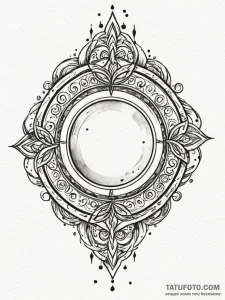 Arcane mirror with infinite reflections, tatt... - эскиз тату (№1751217518_0, 29.06.2025 17:18) — Tatufoto.com