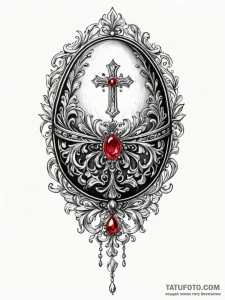 Faberge egg, tattoo flash sheet design, aesth... - эскиз тату (№1751230060_0, 29.06.2025 20:47) — Tatufoto.com