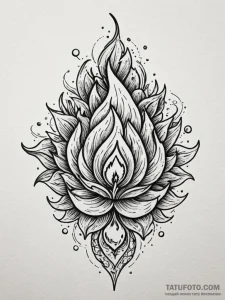 Quartz flame swirling in void, tattoo flash s... - эскиз тату (№1751232135_0, 29.06.2025 21:22) — Tatufoto.com