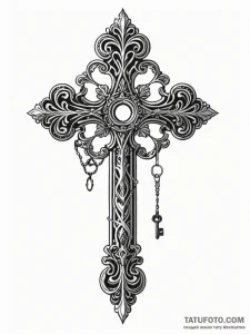 A detailed broken key, useless,, tattoo sketc... - эскиз тату (№1751233202_0, 29.06.2025 21:40) — Tatufoto.com