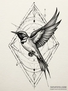 Swallow, tattoo drawing outline, rough sketch... - эскиз тату (№1751233862_0, 29.06.2025 21:51) — Tatufoto.com