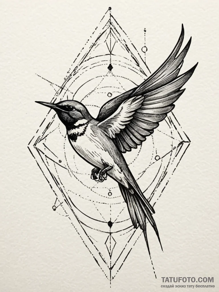 Swallow, tattoo drawing outline, rough sketch... - эскиз тату (№1751233862_0, 29.06.2025 21:51) — Tatufoto.com
