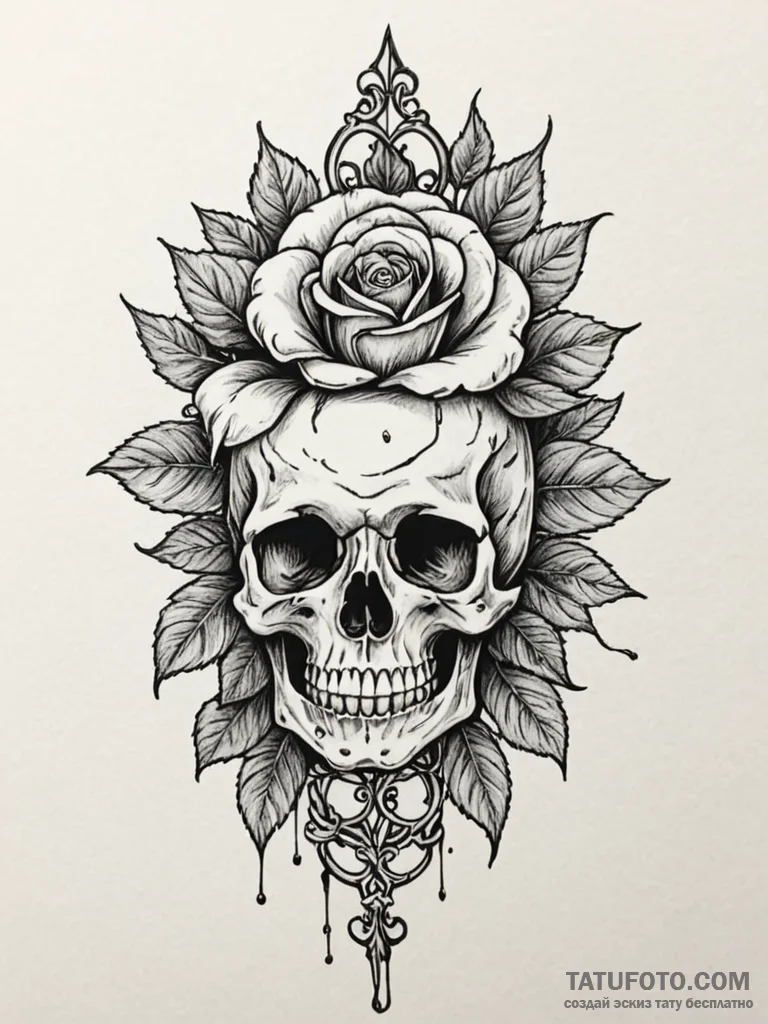 Porcelain key bound in frost, ink illustratio... - эскиз тату (№1751234404_0, 29.06.2025 22:00) — Tatufoto.com