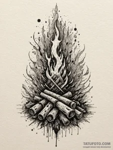 A "bonfire" from dark souls, concept art for... - эскиз тату (№1751234492_0, 29.06.2025 22:01) — Tatufoto.com