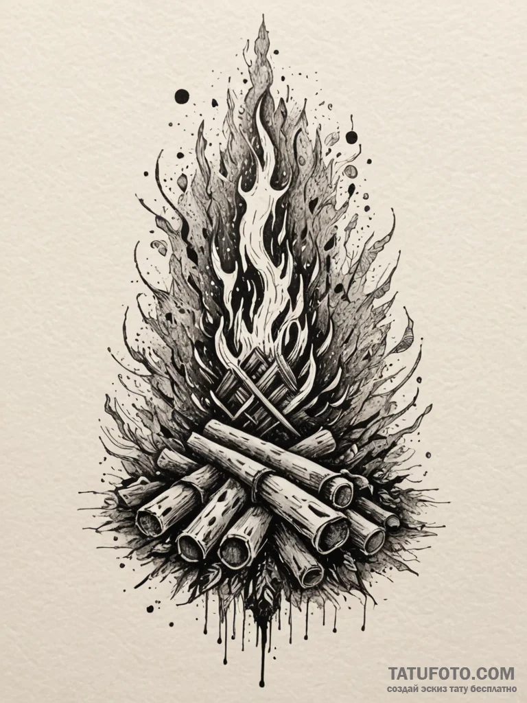 A "bonfire" from dark souls, concept art for... - эскиз тату (№1751234492_0, 29.06.2025 22:01) — Tatufoto.com