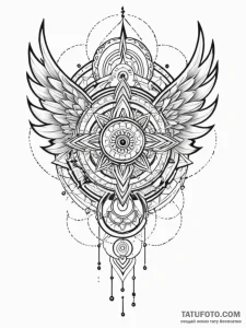Quicksilver wings tearing through mist, ink i... - эскиз тату (№1751235326_0, 29.06.2025 22:15) — Tatufoto.com