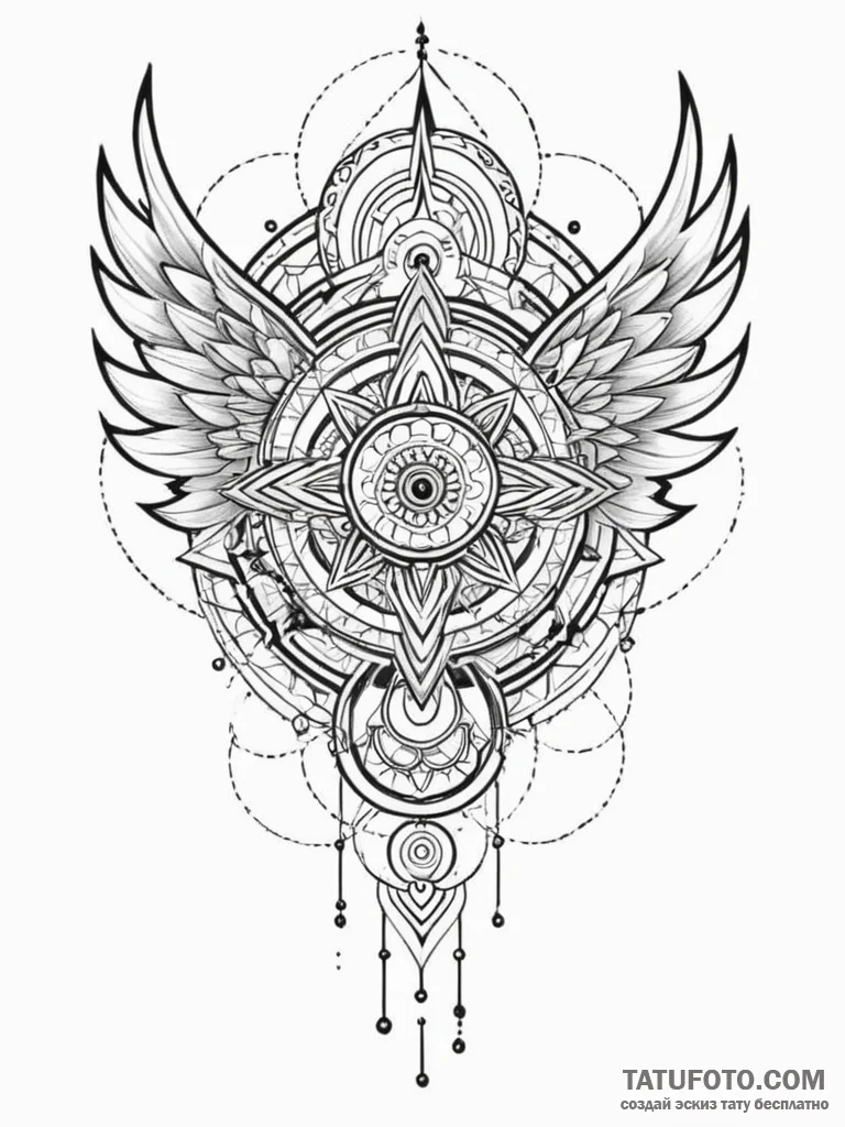 Quicksilver wings tearing through mist, ink i... - эскиз тату (№1751235326_0, 29.06.2025 22:15) — Tatufoto.com