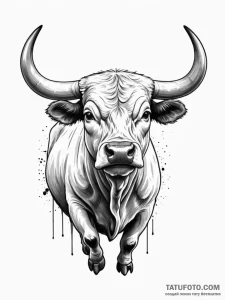 Bull - эскиз тату (№1751235879_0, 29.06.2025 22:24) — Tatufoto.com