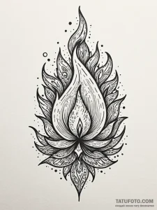 Flame, tattoo sketch design, dotwork shading,... - эскиз тату (№1751235955_0, 29.06.2025 22:25) — Tatufoto.com
