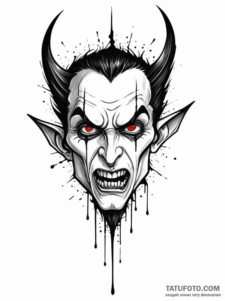 A vampire's bite mark, tattoo sketch design,... - эскиз тату (№1751237764_0, 29.06.2025 22:56) — Tatufoto.com
