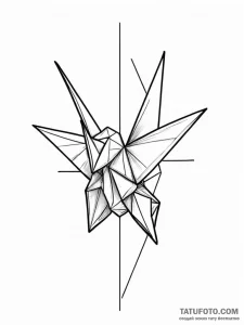 Origami - эскиз тату (№1751238715_0, 29.06.2025 23:11) — Tatufoto.com