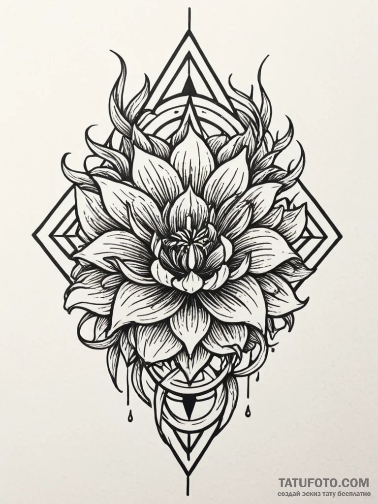 Nether roots beneath spectral bloom, tattoo l... - эскиз тату (№1751238886_0, 29.06.2025 23:14) — Tatufoto.com