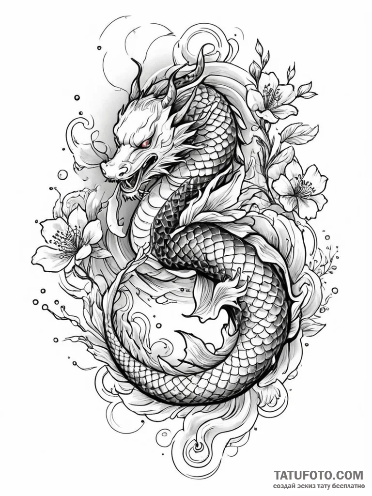 A japanese family crest (mon), artistic tatto... - эскиз тату (№1751239571_0, 29.06.2025 23:26) — Tatufoto.com