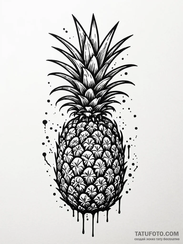 Pineapple, tattoo flash sheet design, new sch... - эскиз тату (№1751239992_0, 29.06.2025 23:33) — Tatufoto.com